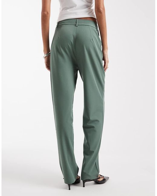 Vero Moda Green Straight Leg Tailored Pants