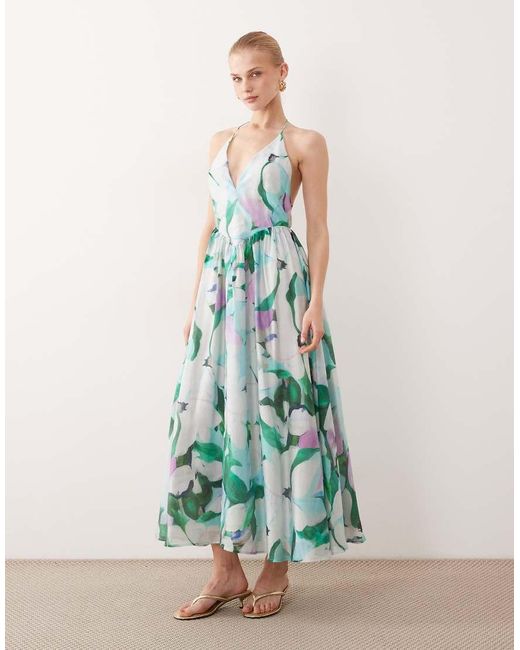 Bardot White Halter Midaxi Dress