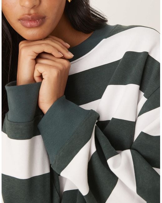 ASOS Multicolor Sweatshirt With Wide And Stripe