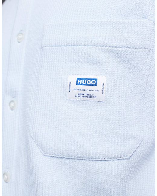 HUGO – ebronn – kurzärmliges hemd in White für Herren