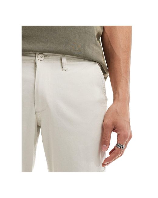 Pantalon cargo fuselé - taupe ASOS pour homme en coloris White