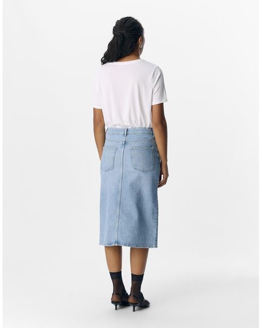 Object Blue Midi Skirt