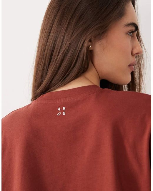 4505 Red Icon Heavyweight Cotton Cropped T-shirt With Quick Dry Finish