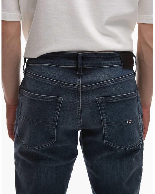 Scanton - jean coupe slim - foncé délavé Tommy Hilfiger pour homme en coloris White