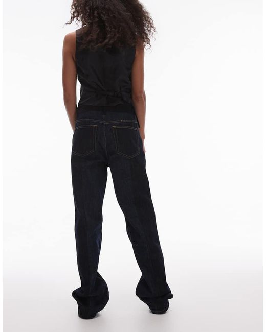 Mango Jeans Met Rechte Pijpen En Tailleband Van Corduroy in het Blue