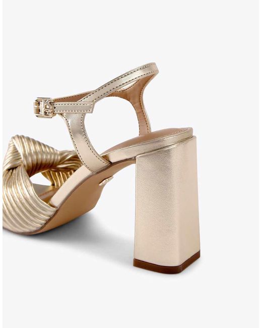 KG by Kurt Geiger Natural Signet Heeled Sandals
