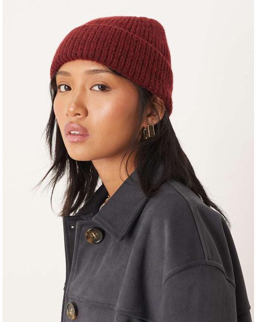 ASOS Black Fisherman Rib Beanie
