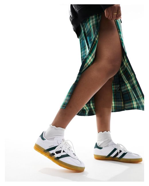 Gazelle indoor - sneakers bianche e verdi di Adidas Originals in Black