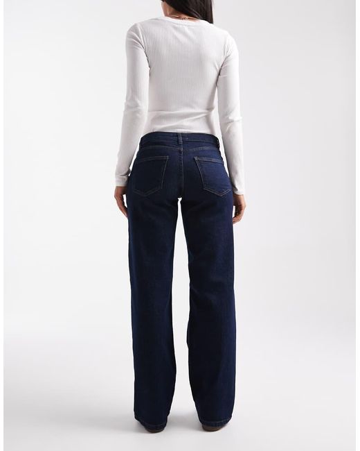 ONLY Blue Judy Low Rise Wide Leg Jeans
