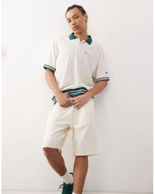 Champion – lange bermudashorts in Natural für Herren