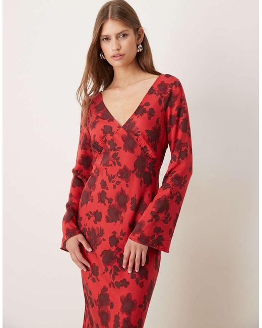 Nobody's Child Red Josie Midi Dress