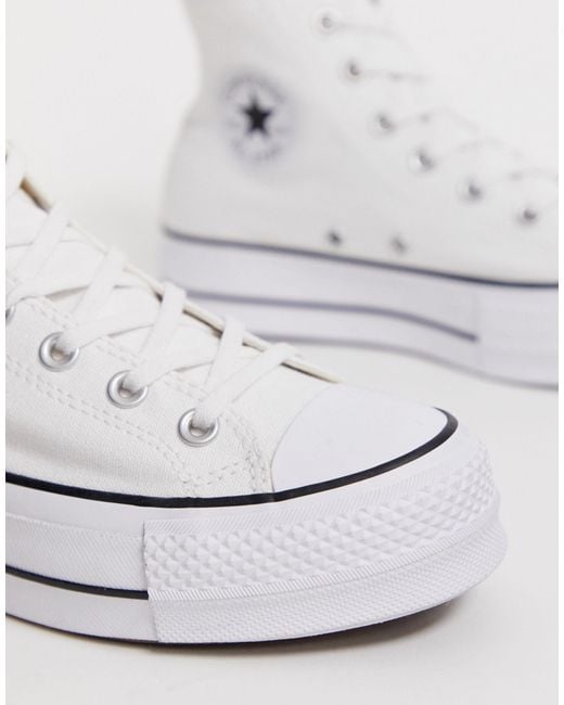 converse chuck taylor ox platform white sneakers
