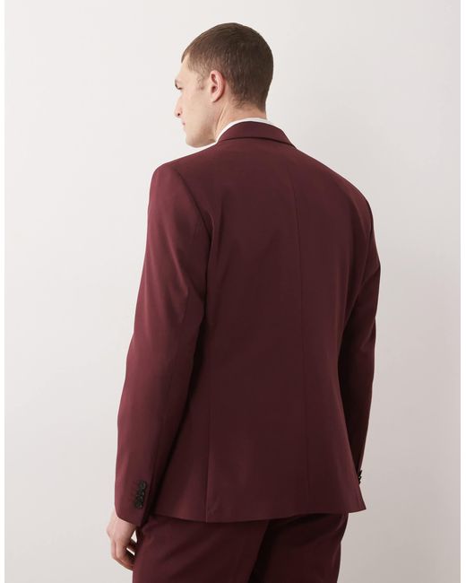 ASOS Red Slim Suit Jacket for men