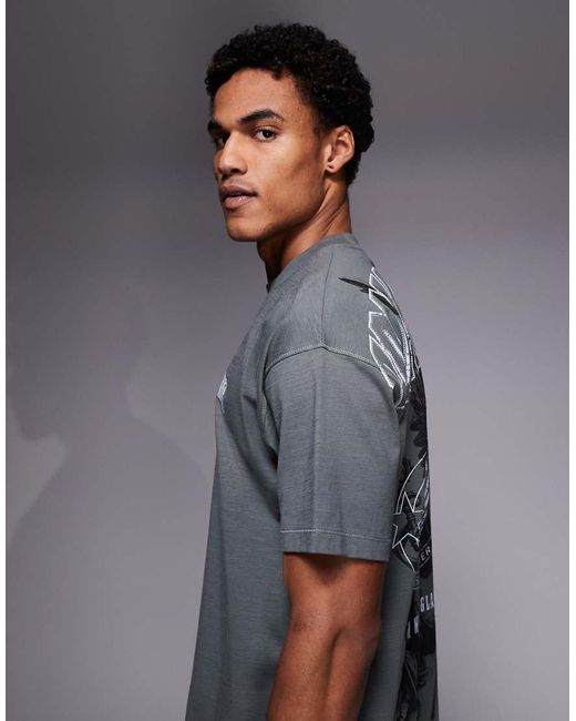 Good For Nothing Gray Oversized T-shirt for men