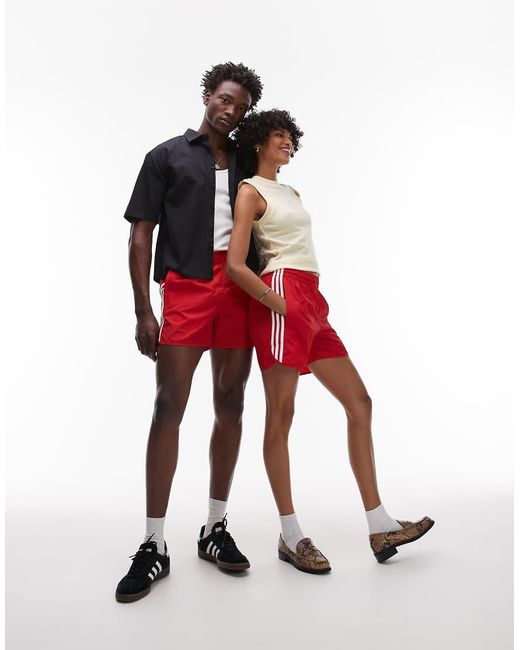 Adidas Originals Red Adicolor Sprinter Shorts for men