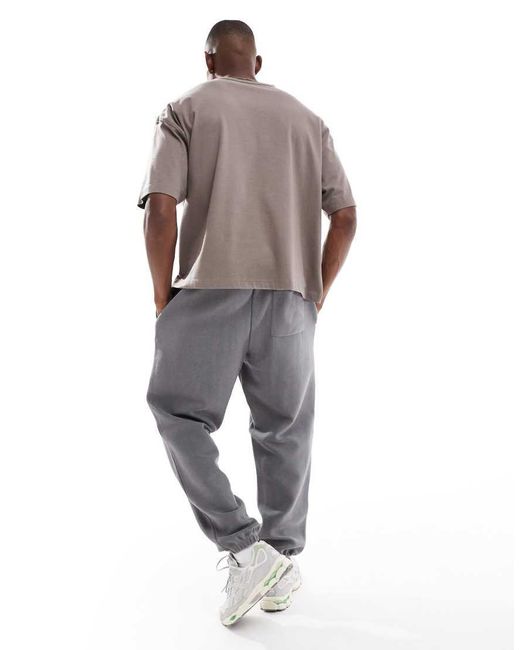 ASOS Gray Oversized Textured Sweatpants for men