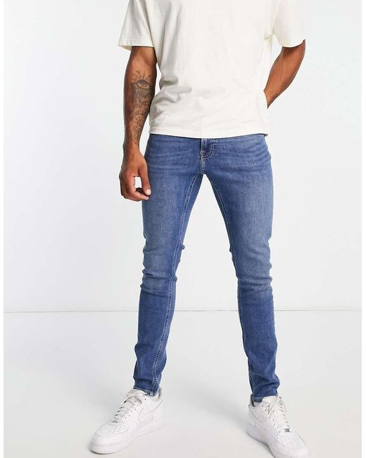 Vaqueros De Corte Pitillo Con Desgastado Malone De -Azul Lee Jeans de hombre de color Blue