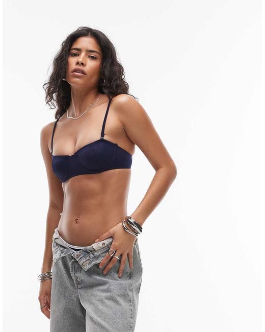 ARKET Blue Mix & Match Bandeau Style Bikini Top