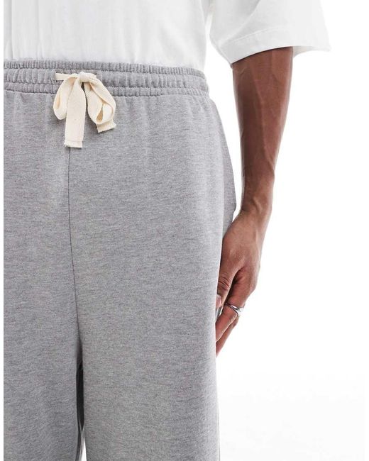 Pantaloncini Bermuda Lunghi Grigi di ASOS in White da Uomo