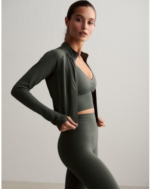 Aim'n Green Ivy Shape Seamless Zip Jacket