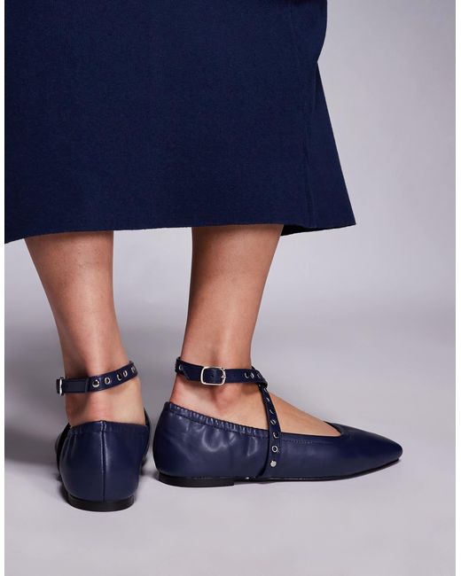 Public Desire Blue Scotty Ballet Flats