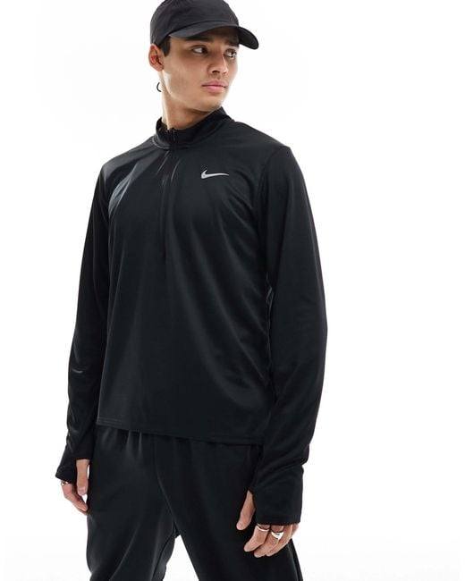 Pacer - top manches longues en tissu dri-fit à demi-fermeture éclair Nike pour homme en coloris Blue