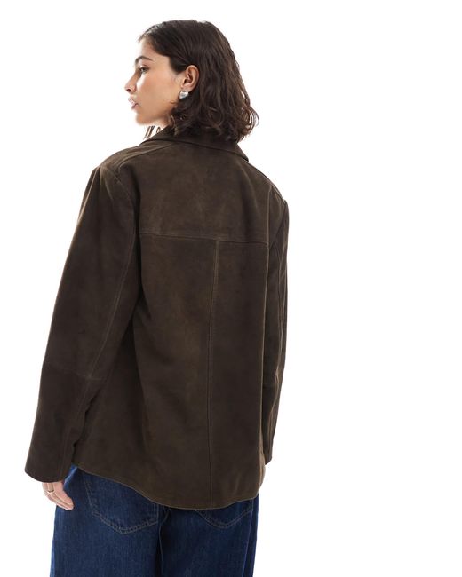 ASOS Black Real Suede 70s Jacket