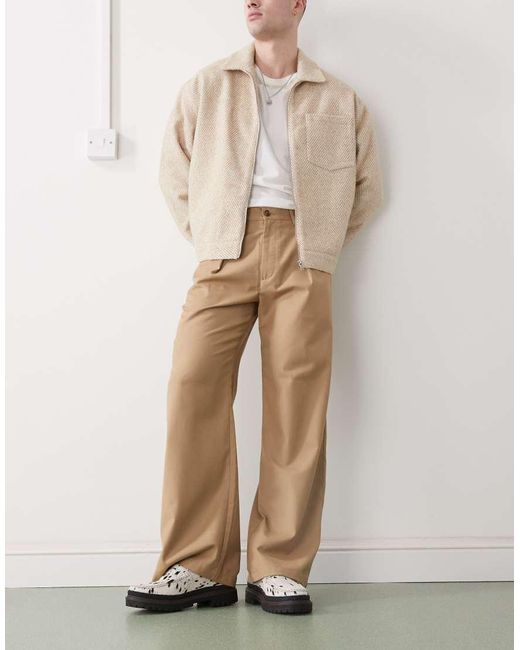 Prohibited Natural Soho Pleated Vintage Pants for men
