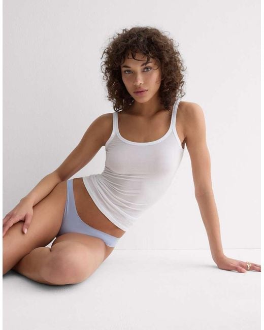 Intimissimi White Ultralight Microfibre Brazilian Knickers