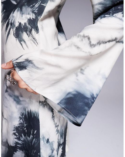 ASOS Gray Slash Neck Biased Mini