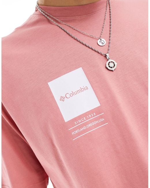 Columbia Pink Barton Springs Ii Oversized T-shirt for men