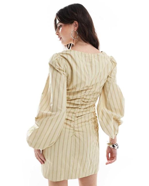 Glamorous Natural Shirred Mini-Skirt