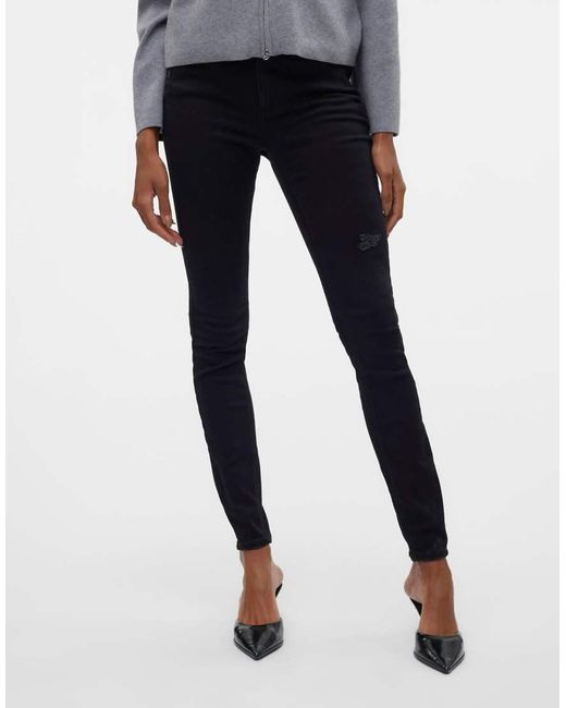 Vaqueros Negros De Corte Pitillo De Vero Moda de color Blue
