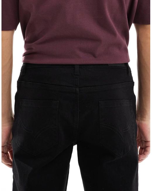 Threadbare Red Straight Fit Jeans for men