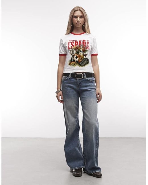 PRNT White Espana Ringer T-Shirt