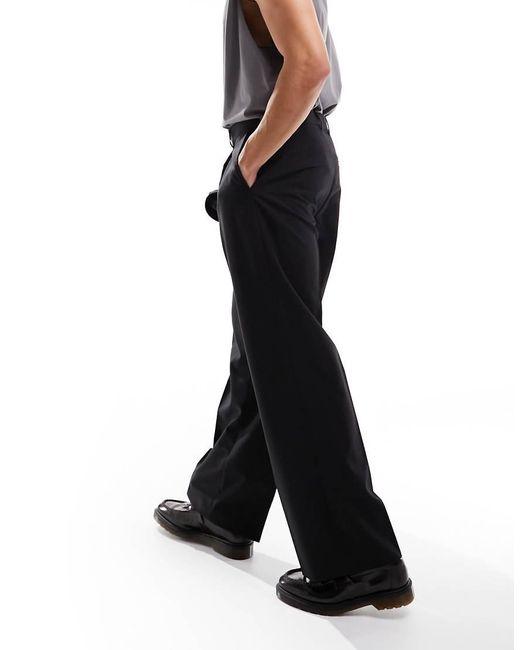 Weekday Black Uno Co-ord Loose Fit Trousers for men