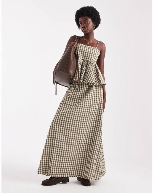 ASOS Natural A Line Maxi Skirt
