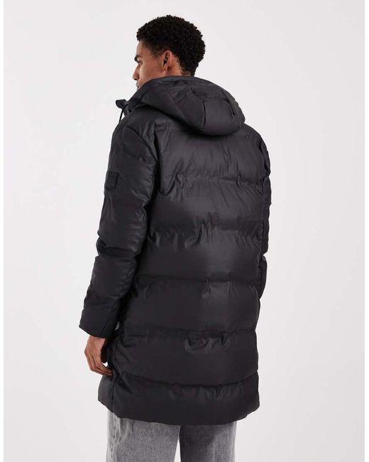 Only & Sons Black Longline Puffer Jacket for men