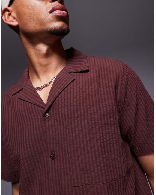 Camicia Da Mare A Maniche Corte di South Beach in Purple da Uomo