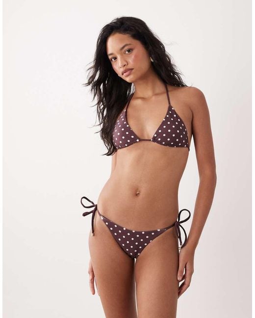 Cotton On Brown Triangle Bikini Set