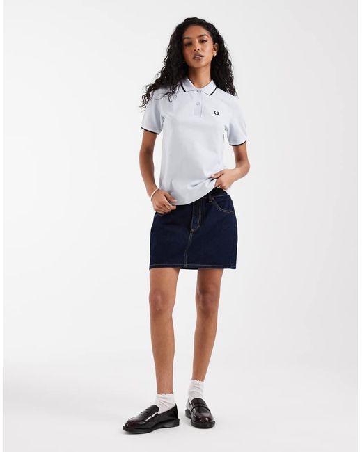 Fred Perry White Twin Tipped Polo Shirt