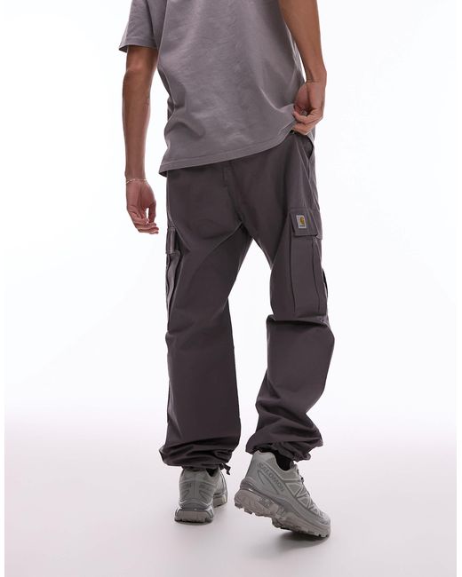 Carhartt – regular fit cargohose in Gray für Herren