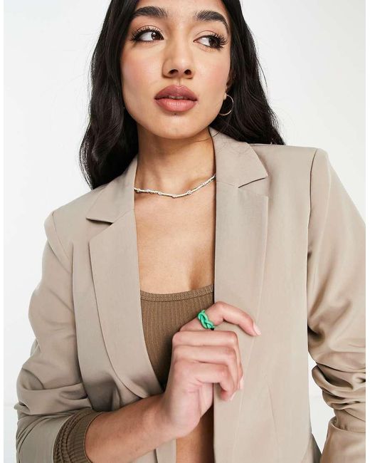 Pieces Multicolor Tailored Oversized Blazer
