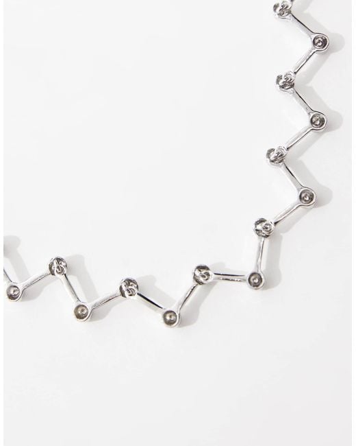Collier zigzag ASOS pour homme en coloris White