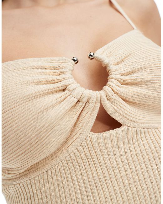 New Look White Knitted Bandeau Top