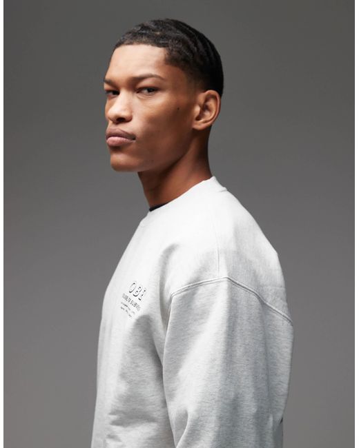 Obey – house of subversion – oversize-sweatshirt in Gray für Herren