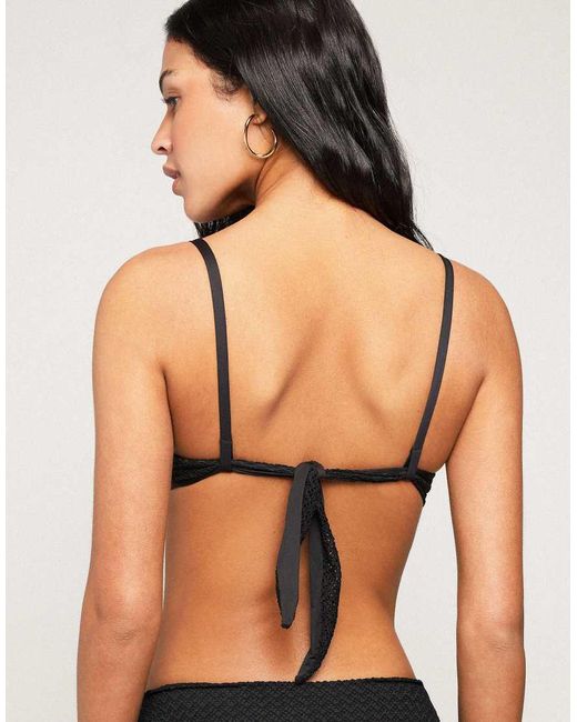 Tezenis Black Jewel Net Push Up Bikini Top