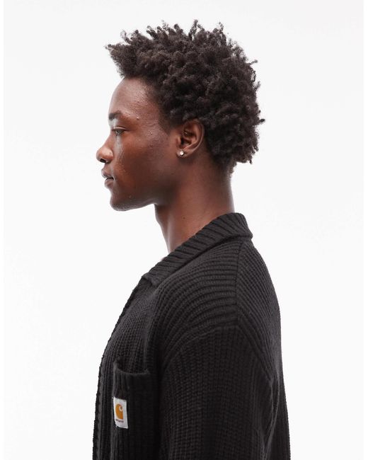 Veste workwear en maille Carhartt pour homme en coloris Black