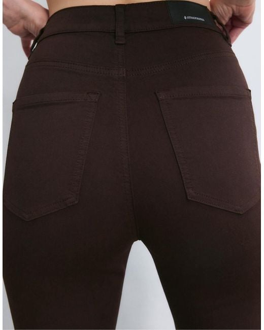 Stradivarius White Super High-waist