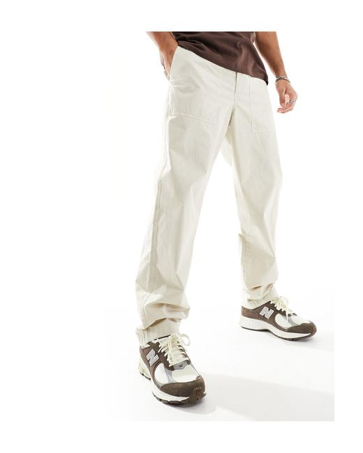 Tommy Hilfiger White Murray Papertouch Utility Trousers for men